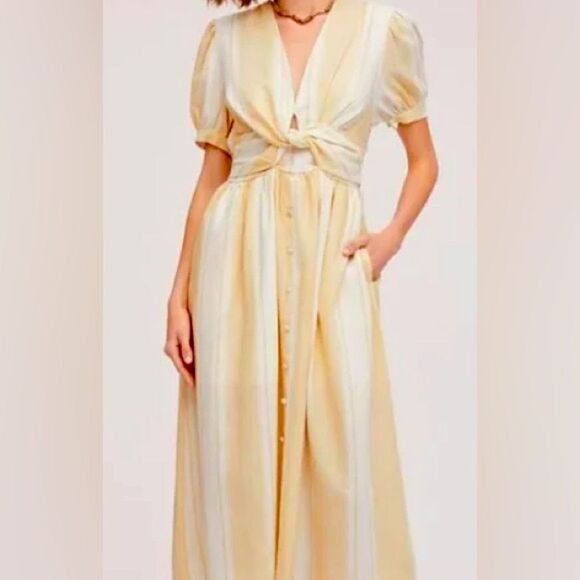 NWT Sam Edelman Christy Linen Blend Maxi Dress Size XL - Picture 1 of 11